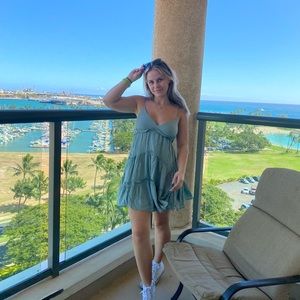 sage green dress !! $50… brand is blue blush